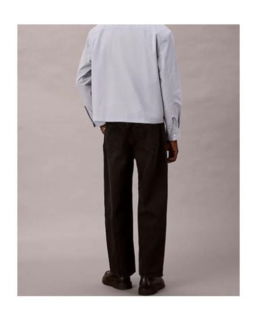 Calvin Klein Black Barrel Fit Jeans for men