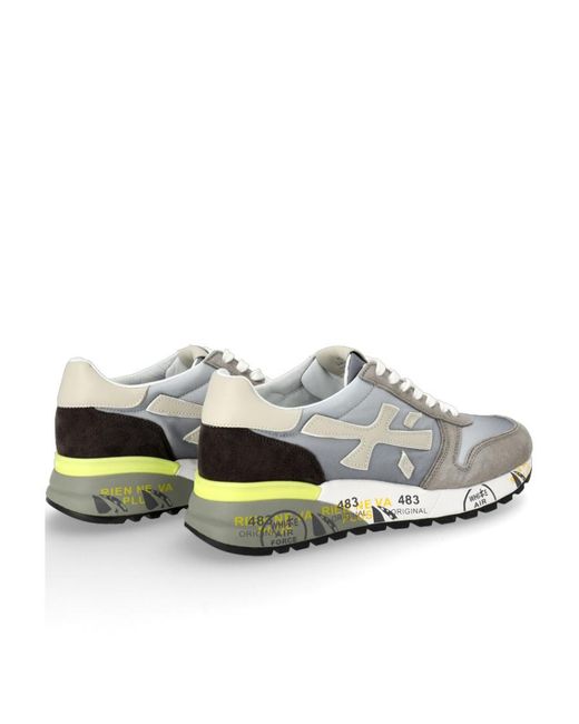Premiata White Mick Lace-Up Sneakers for men
