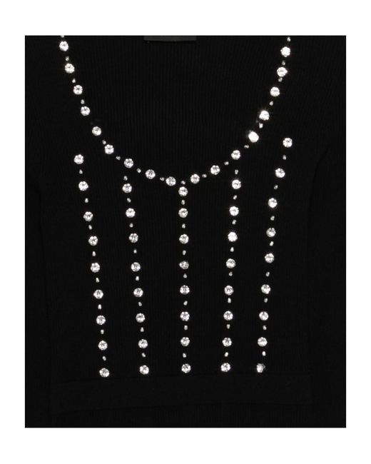 Liu Jo Black Embellishments Top