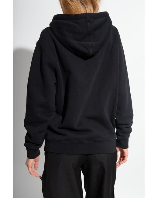 Off-White c/o Virgil Abloh Blue Graphic-Print Logo-Embroidered Hoodie