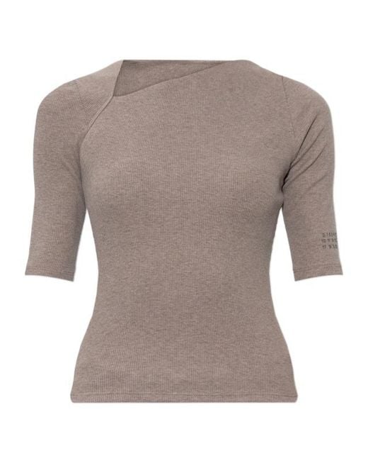 MM6 by Maison Margiela Gray Knitted Top