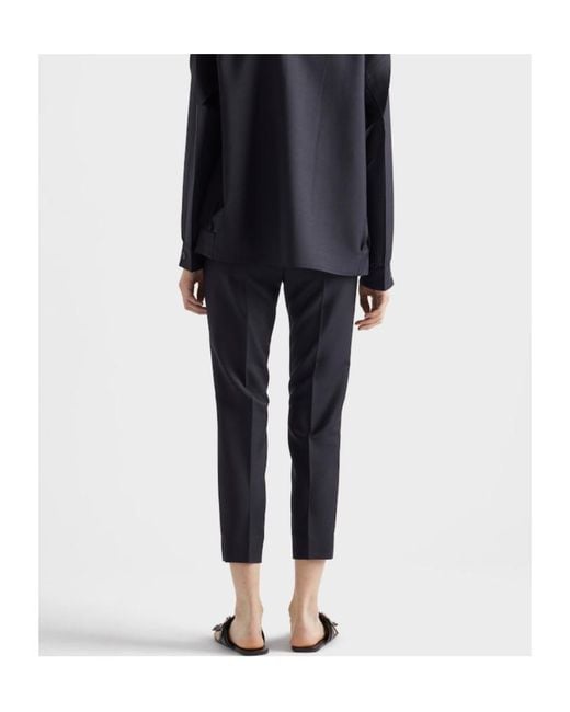 Prada Blue Kid Mohair Pants