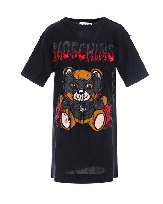 Moschino Blue Teddy Bear T-Shirt Dress