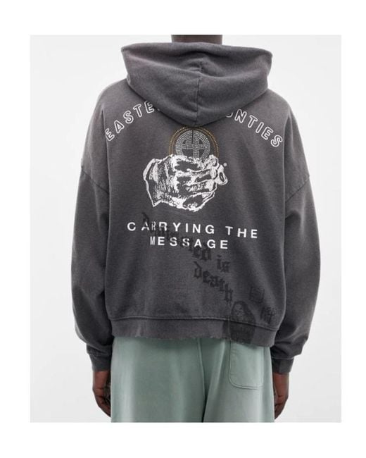 Paly Hollywood Gray Long-Sleeved Zip-Up Hoodie for men