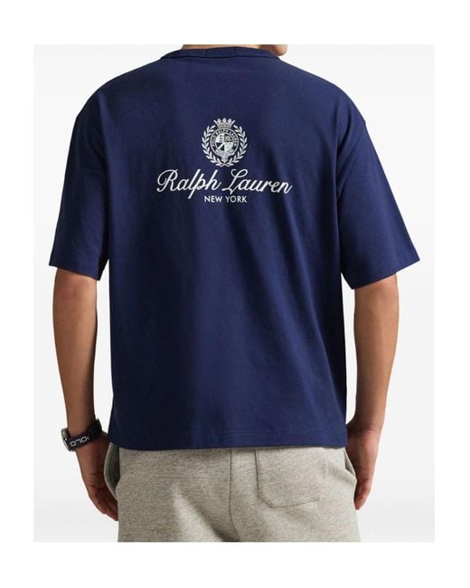 Polo Ralph Lauren Blue Beach Club Logo T-Shirt for men