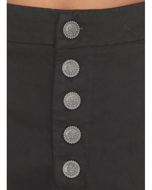 Dondup Black Nima Buttoned Trousers