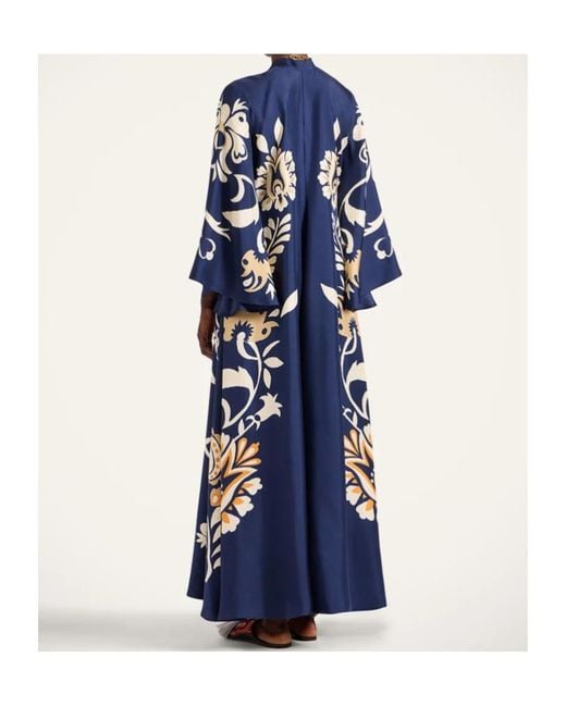 LaDoubleJ Blue La Doublej Floral V-Neck Dress