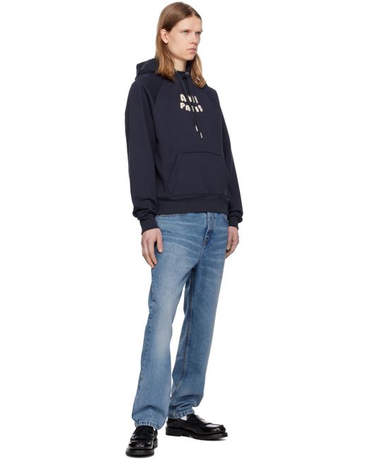 AMI Blue Hoodies for men