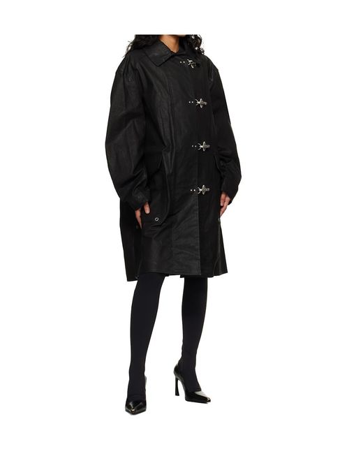Vetements Black Fireman Hooks Coat for men