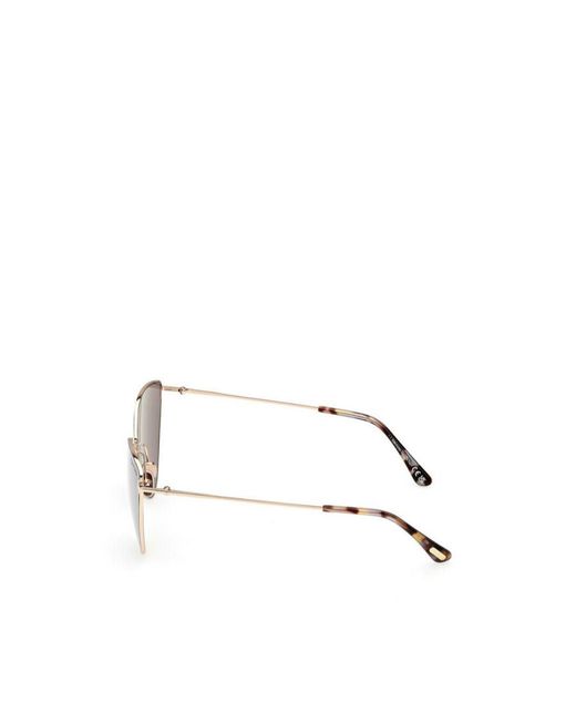 Tom Ford White Cat's Eye-Shaped Sunglasses