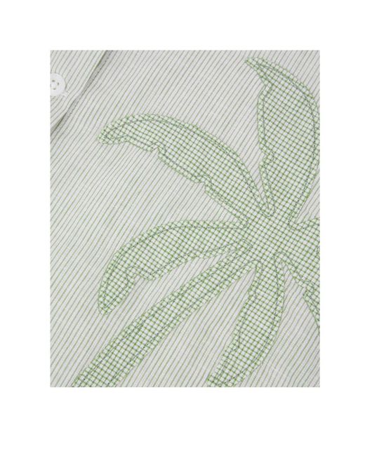 Maison Labiche Gray Palm Trees Surville Shirt