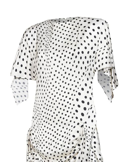 Stella McCartney White Round Neck Short Sleeve Dress