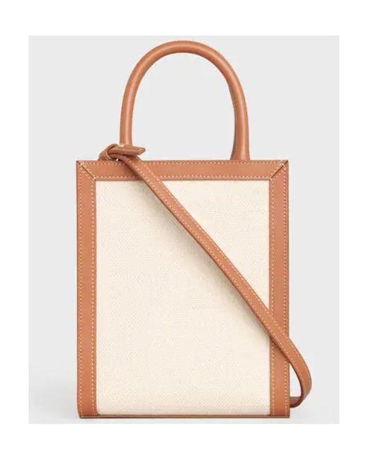 Céline Natural Mini Vertical Cabas