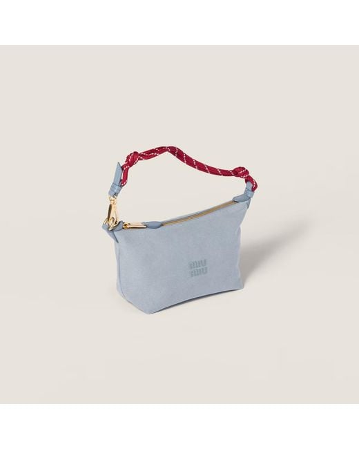 Miu Miu Blue Zippered Handbag