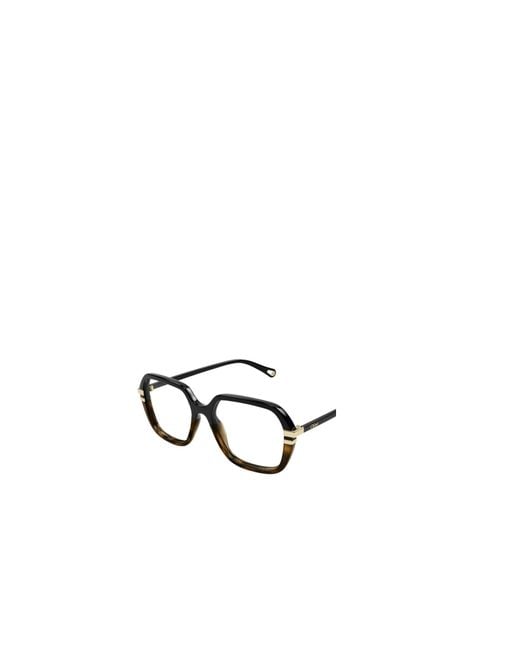Chloé White Chlo Eyewear Rectangle Frame Glasses