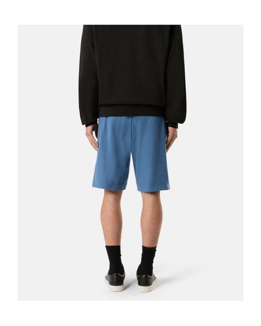 Stone Island Blue Fleece Shorts for men