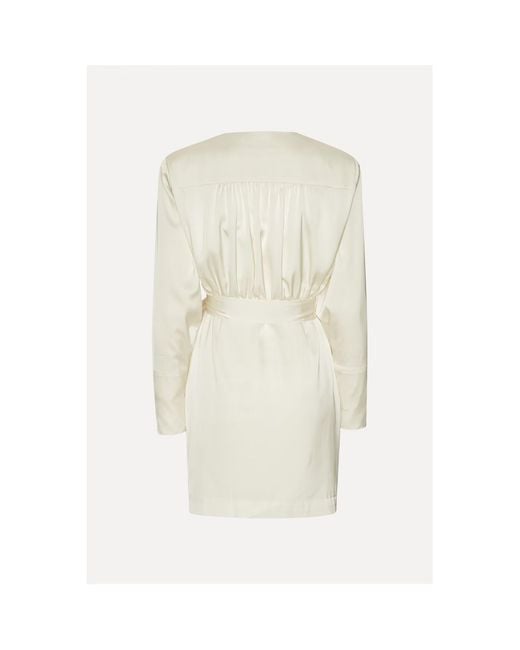 ROTATE BIRGER CHRISTENSEN White Samantha Mini Wrap Dress