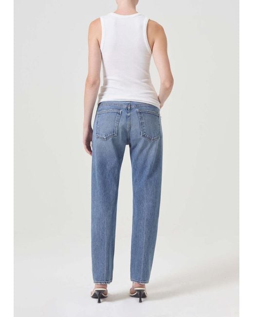 Agolde Blue Parker Straight-Leg Jeans