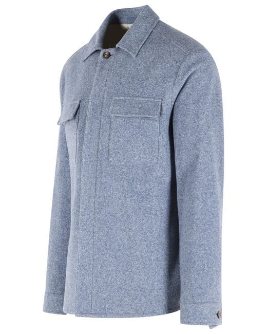 Eleventy Blue Long-Sleeved Jacket for men