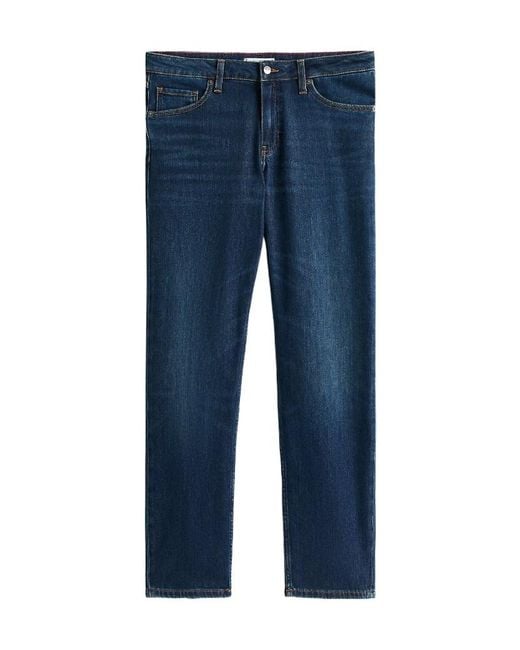 Tommy Hilfiger Blue High Rise Straight Leg Jeans