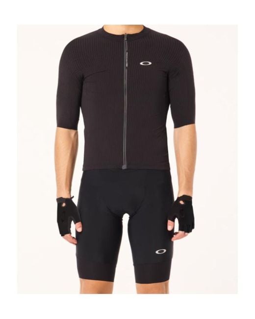 Oakley Black Gridskin Pinstripe Top for men