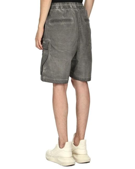 Rick Owens Gray Drawstring Shorts for men