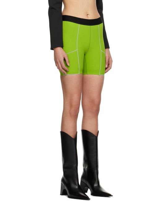 Coperni Green Elastic Waist Shorts