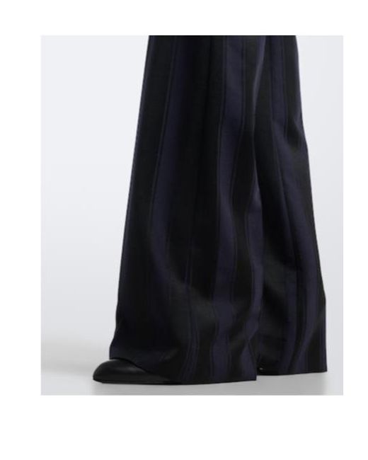 Vivienne Westwood Black Ray Striped Virgin Wool Flared Pants