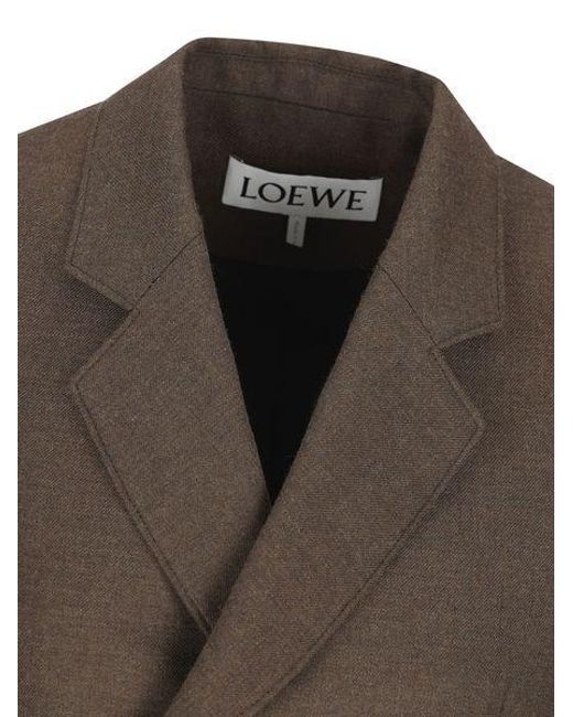 Loewe Brown Double Breasted Tailored Blazer