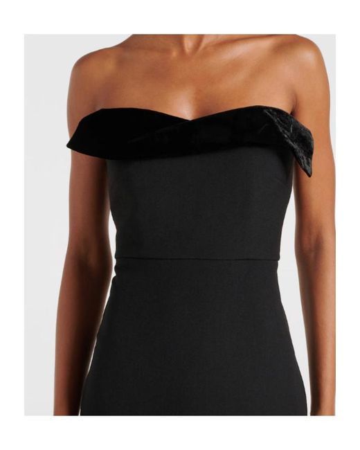 Roland Mouret Black Crêpe Bustier Dress