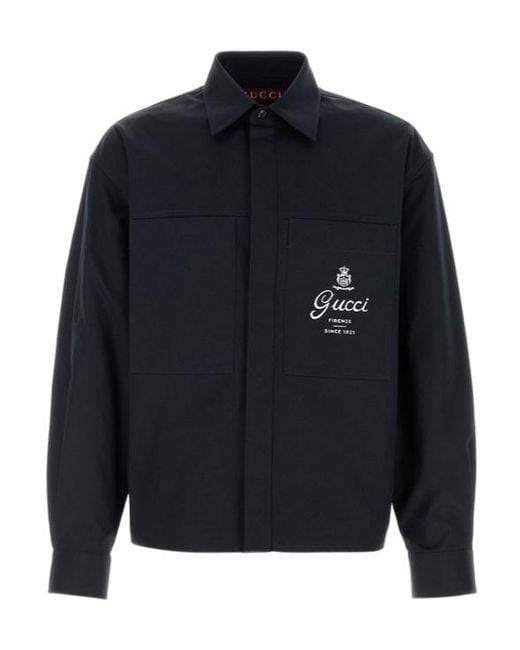 Gucci Blue Casual Shirt-Style Jacket for men