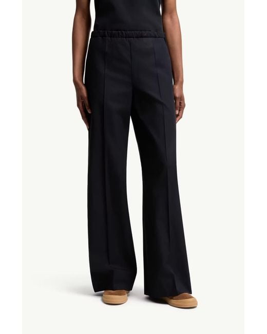 Moncler Blue Pleated Wide Leg Trousers