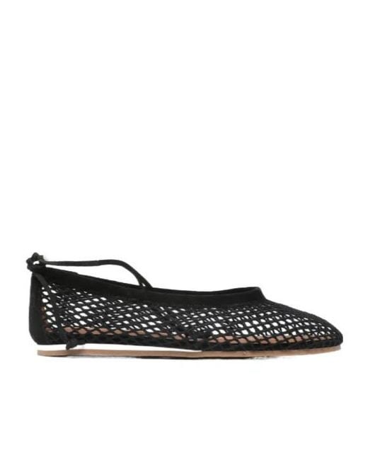 Forte_forte Black Net-Detail Ballet Flats