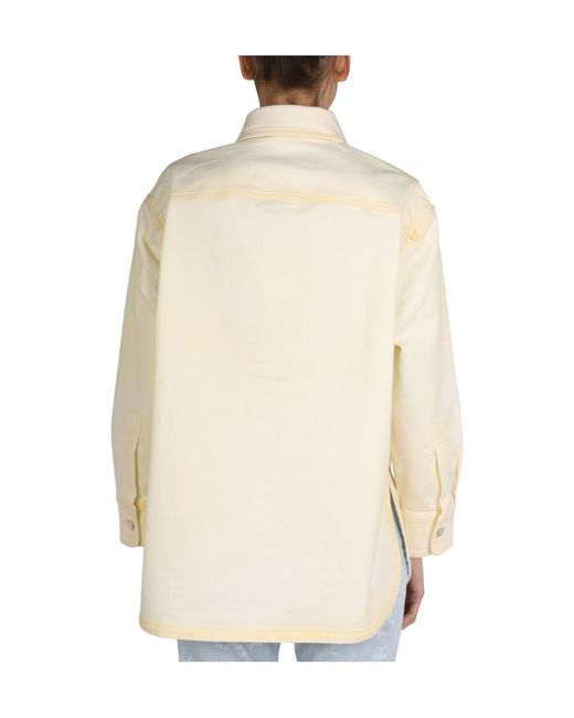 Stella McCartney Natural Buttoned Long-Sleeved Jacket