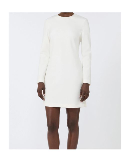 Max Mara White Short Scuba Jersey Dress