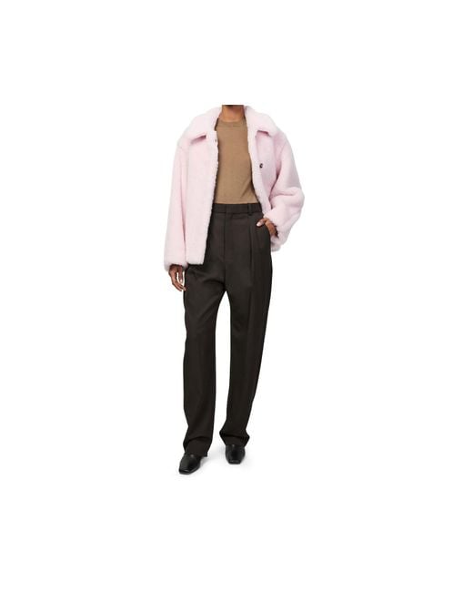 Max Mara Pink Teddy Cropped Coat