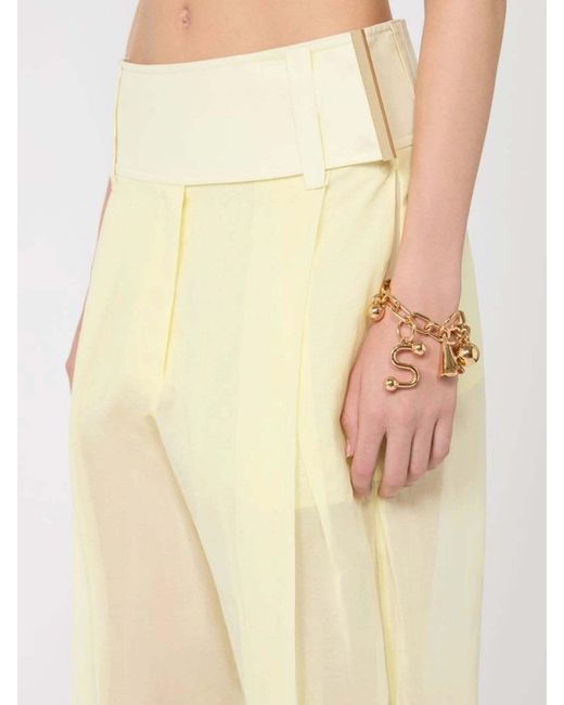 Sportmax Yellow Wide-Fit Trousers