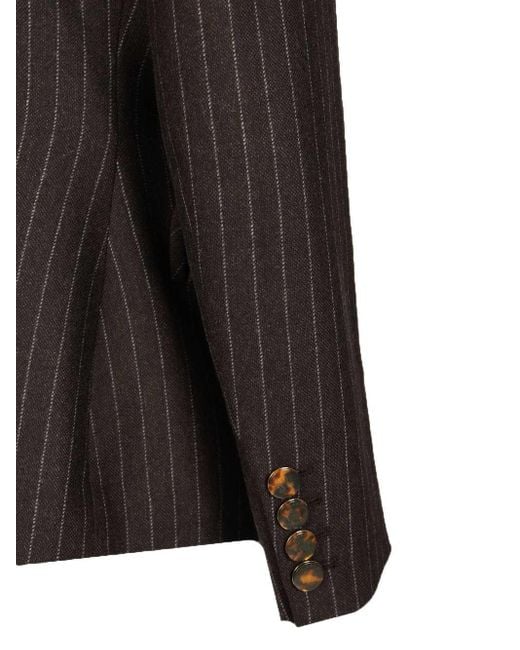 Blazé Milano Black Blazé Milano Akira Single-Breasted Pinstripe Blazer