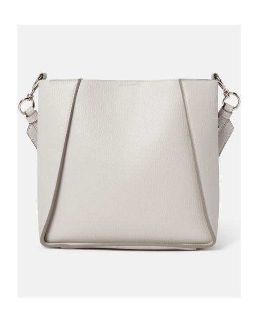 Stella McCartney Gray Logo Square Crossbody Bag