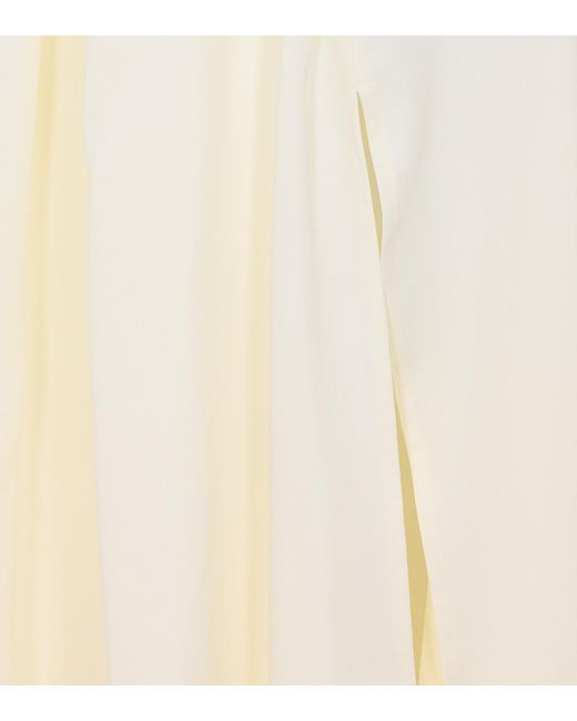 Twinset White Neve Belted Midi Skirt