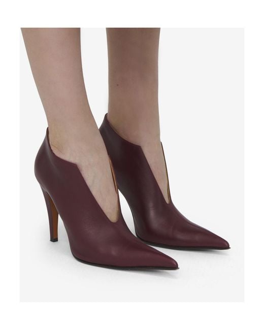 McQueen Brown Pointed-Toe Heeled Pumps