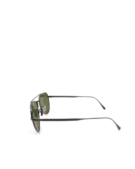 Persol Green Pilot Frame Sunglasses for men
