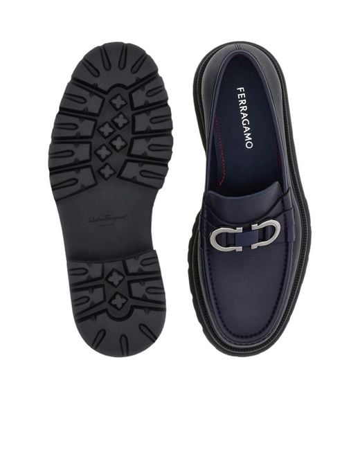 Ferragamo Black Ferragamo Gancini Ornament Loafers for men
