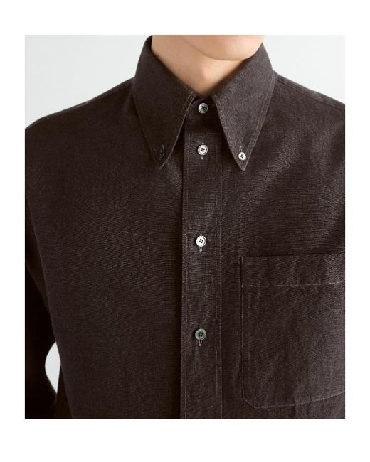 Lemaire Brown Button-Down Shirt for men