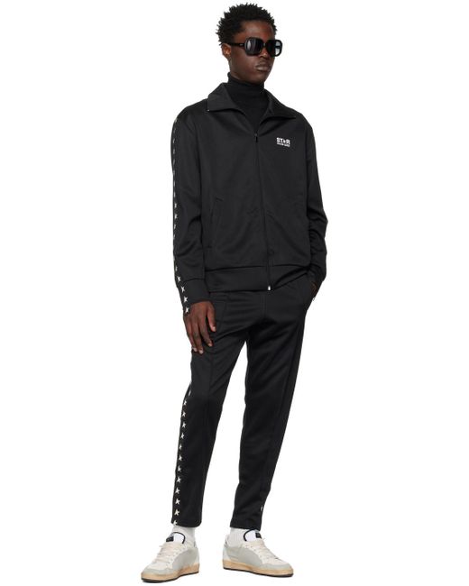 Golden Goose Deluxe Brand Black Logo Star Pattern Sweatpants for men