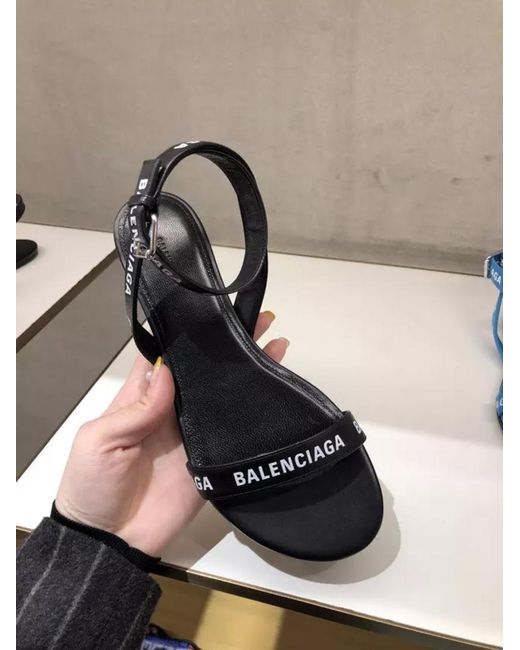 Balenciaga White Printed Sandals