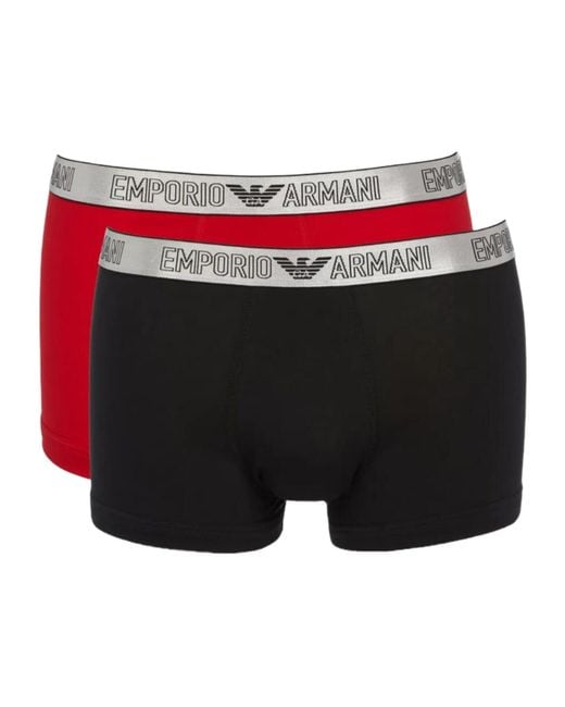 Emporio Armani Black Elastic Waist Underwear Two-Piece Set for men