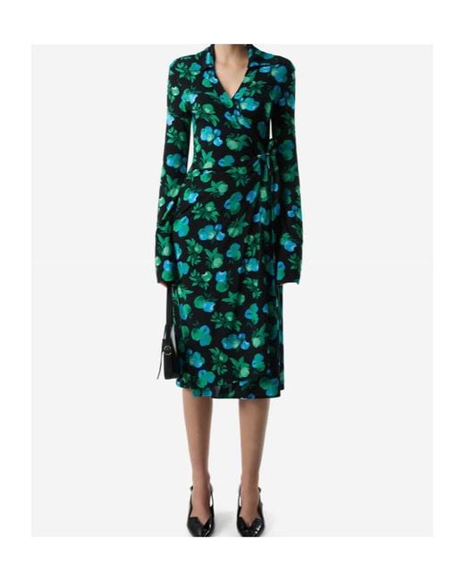 Coperni Green Logo Print Dress