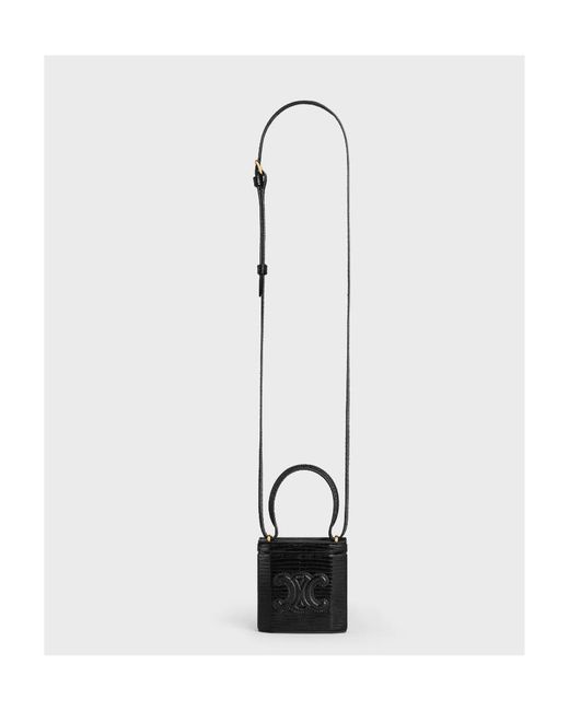 Céline Black Lock Bag Cuir Triomphe