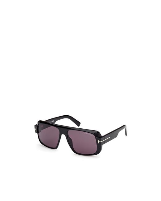 Tom Ford Purple Eyewear Turner Aviator Frame Sunglasses for men